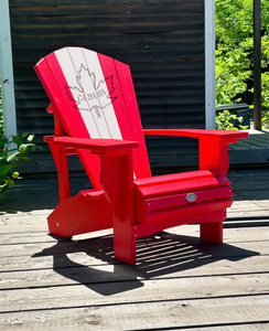 Maple Leaf Chair Red with White Center