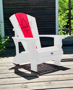 Maple Leaf Chair White with Red Center